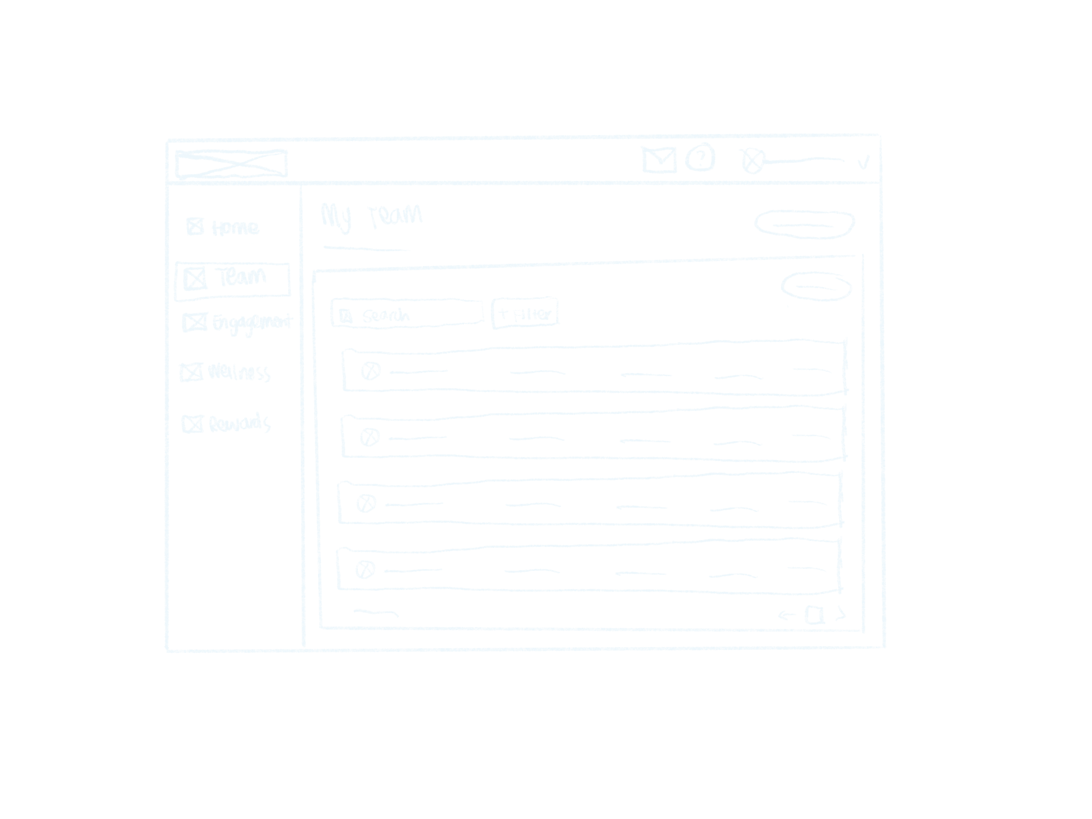 Sketch of the Home page