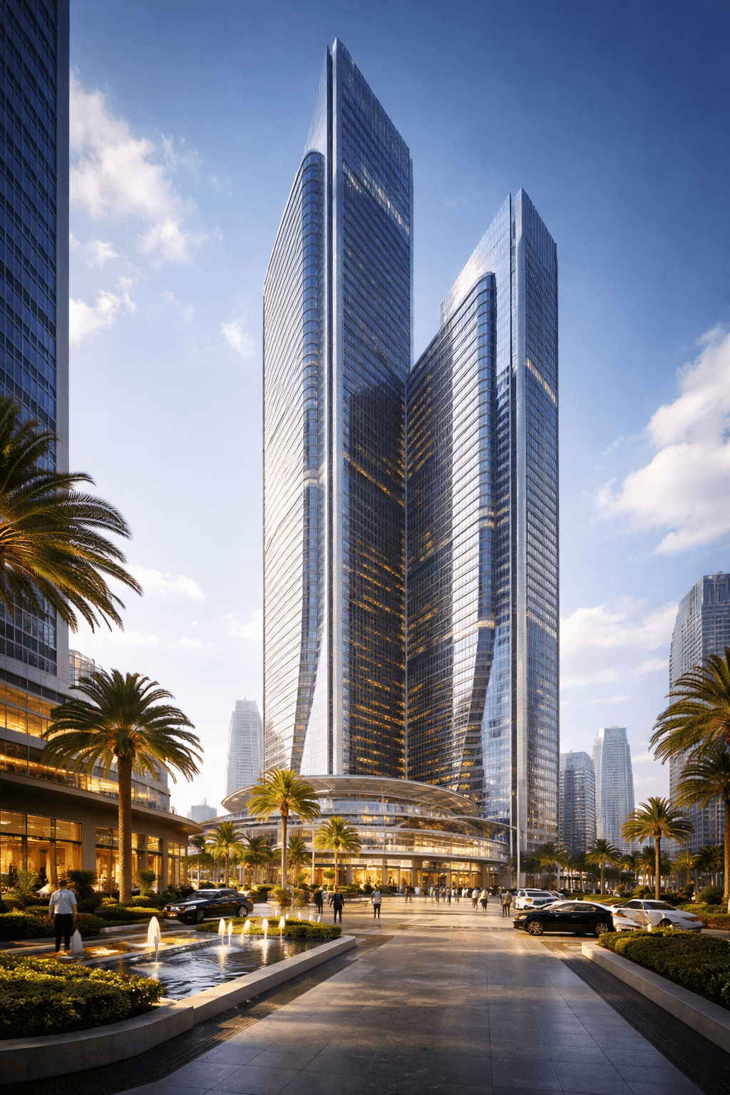 Modern high-rise commercial towers with premium office spaces in Sector 113 Gurugram near Delhi Airport