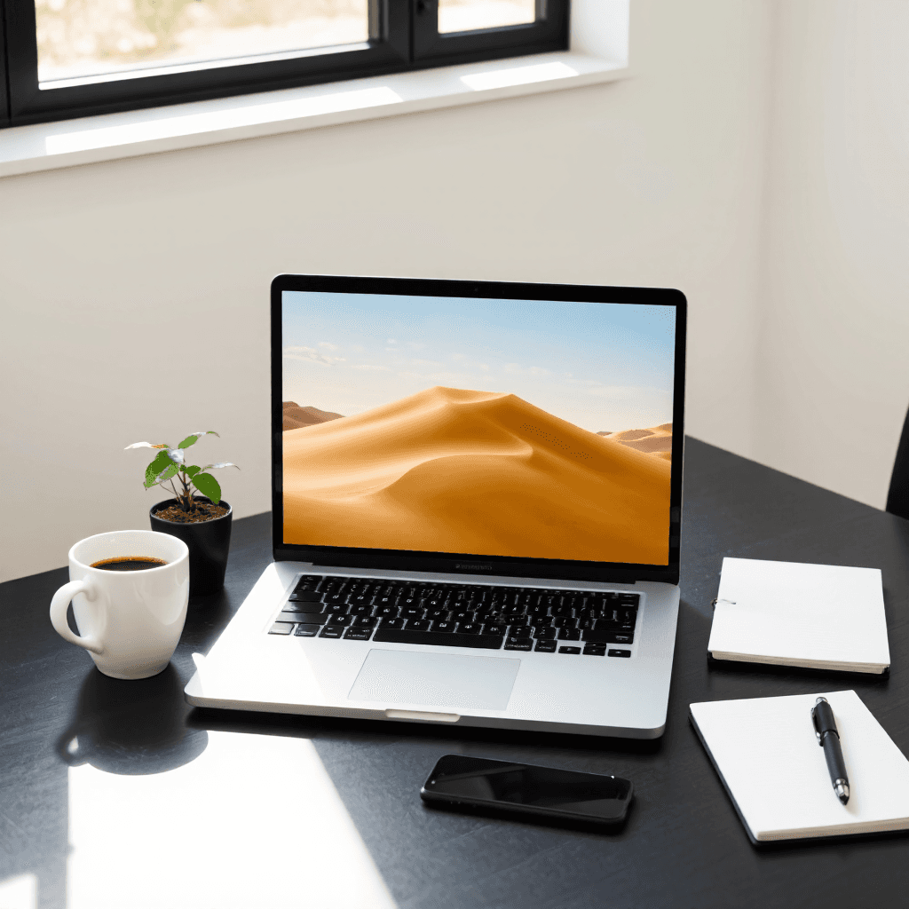 product photography of laptop