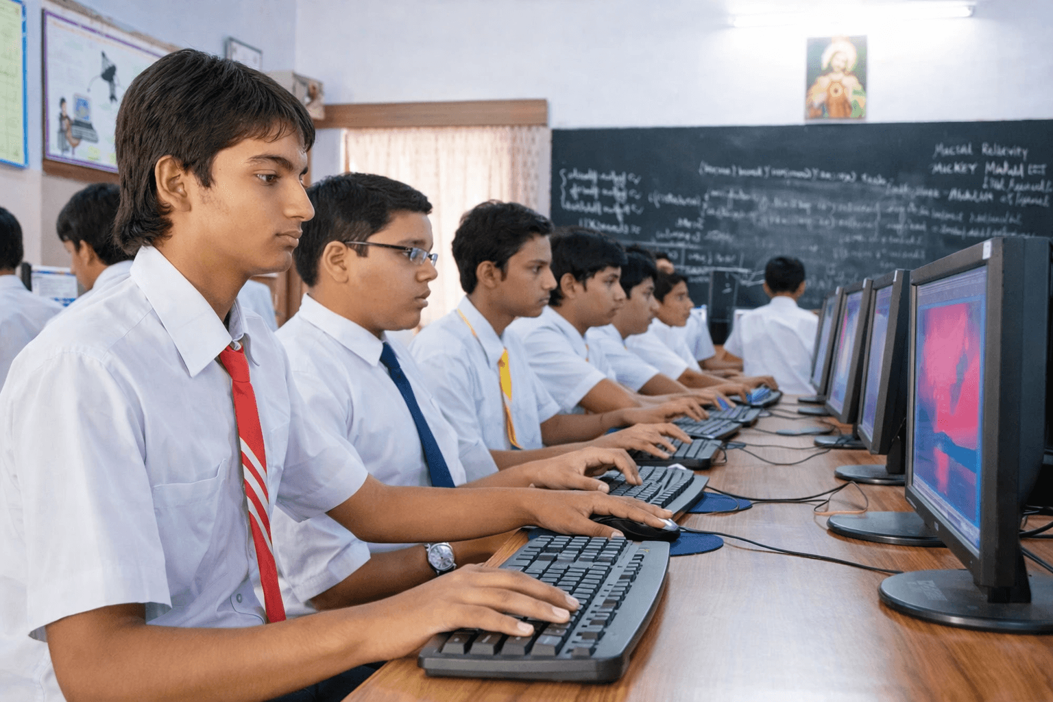 Man with surfing with paddle