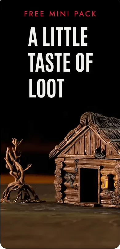 Mangrove tree and Old Village House miniatures from Loot Studio’s Free Fantasy Mini Pack.