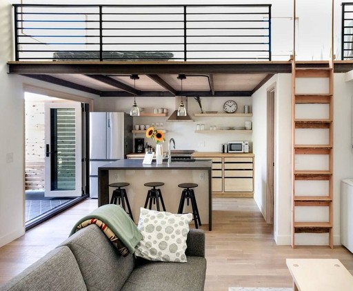A modern loft addition in the greenlake neighborhood of Seattle, Washington by full service interior designers Elegant Simplicity located in Bellevue, WA