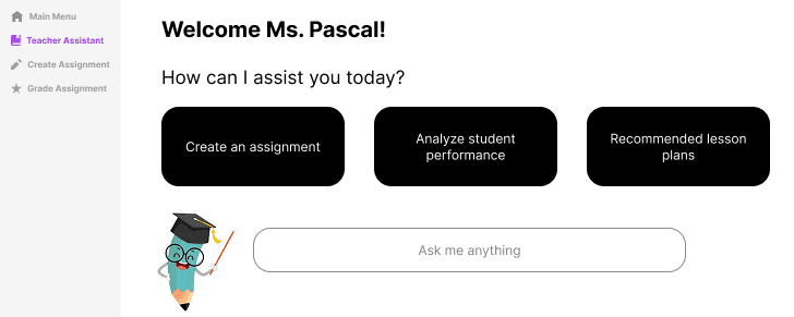 A paper sketch of the new design that has gradebok category on the left and on the right is the assignment details with a divider to show the interaction when a teacher selects in individual students and sees a list of all students in the class