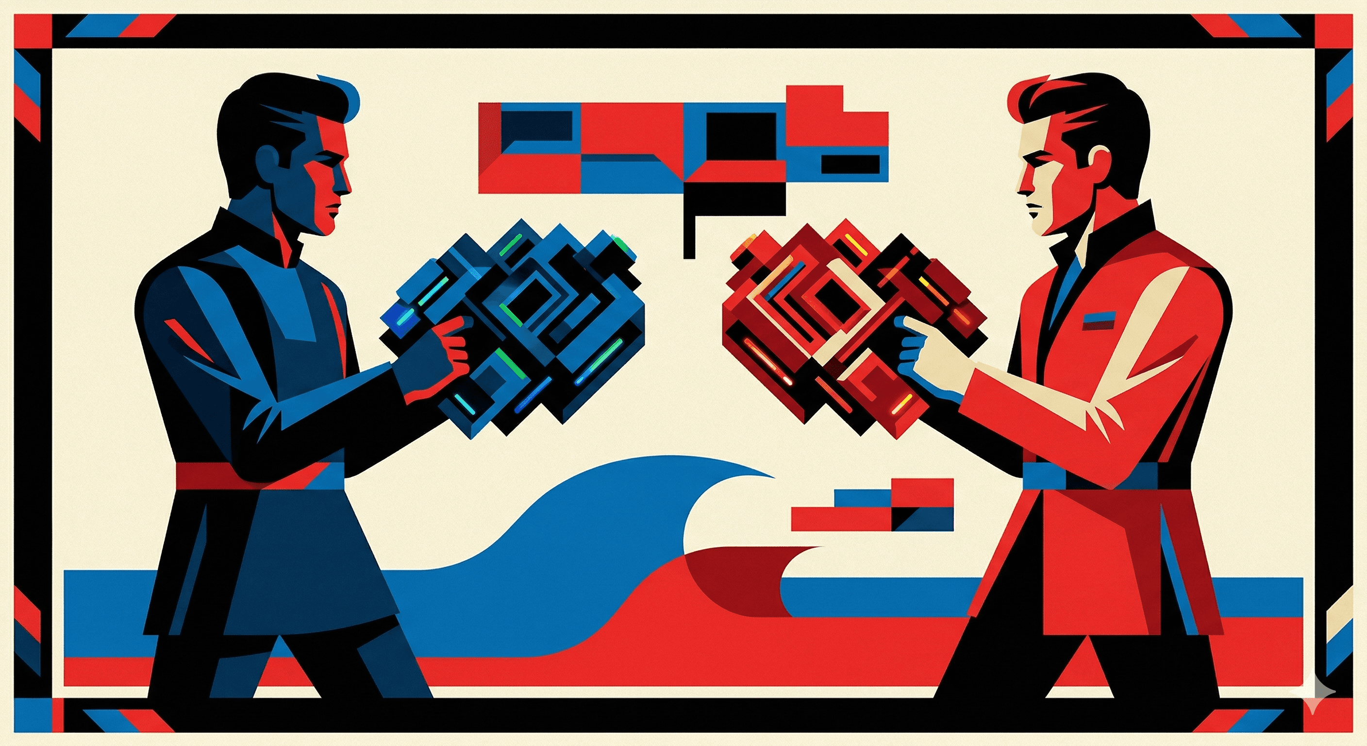 2 man characters about to duel