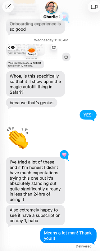 Feedback from Charlie Chapman