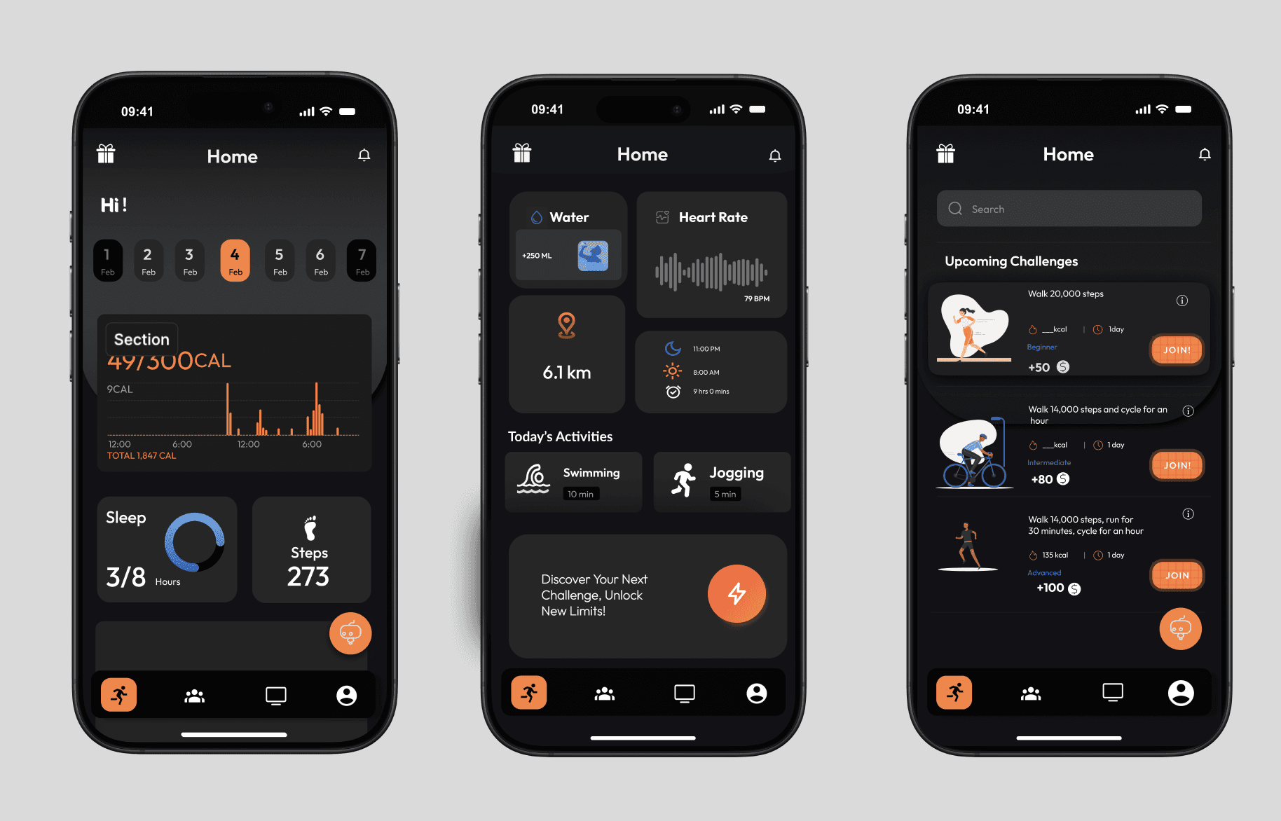 White logo on purple background