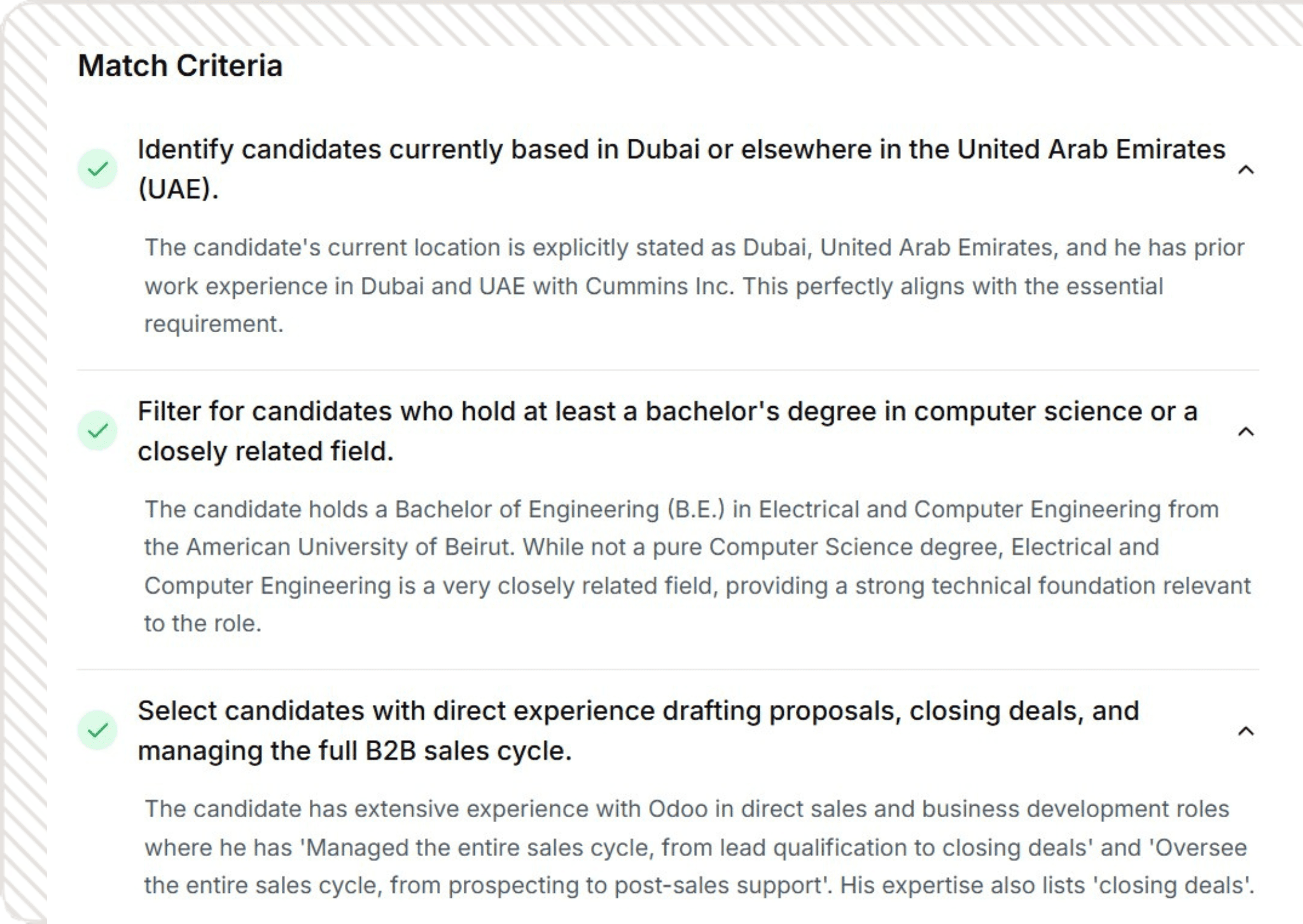 Semantic talent search interface identifying role fit, skill adjacency, and transferable experience beyond keyword matching