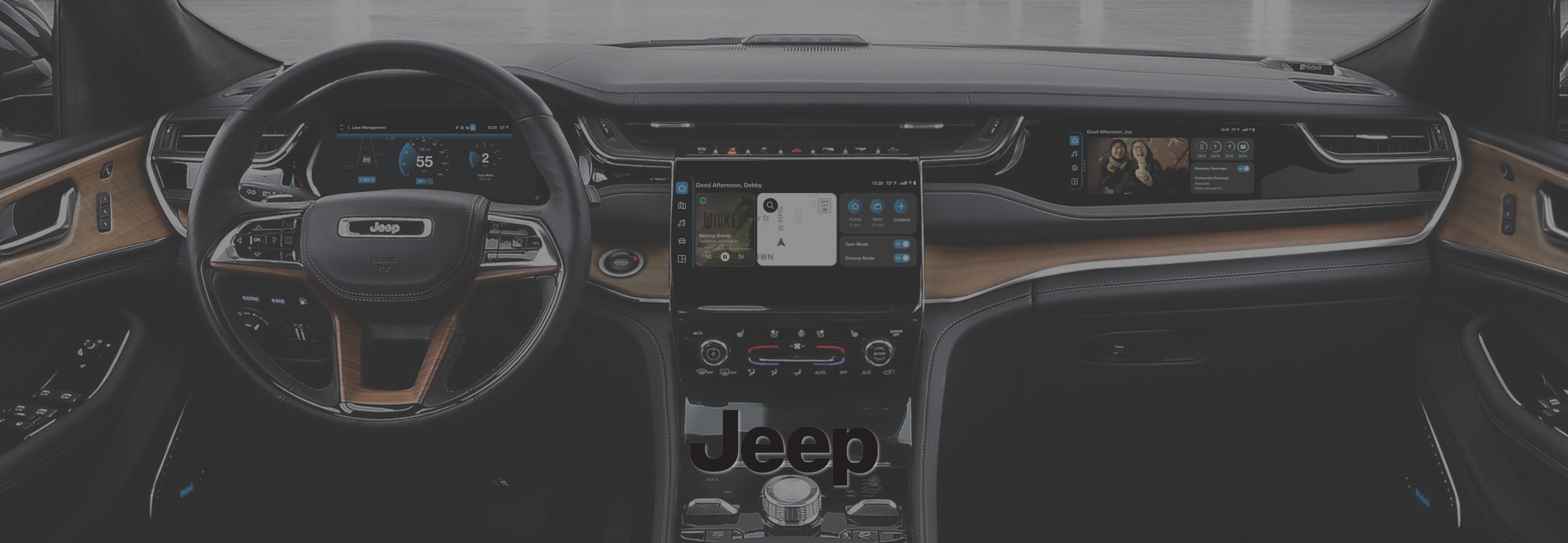 Car Interior with Design Screens