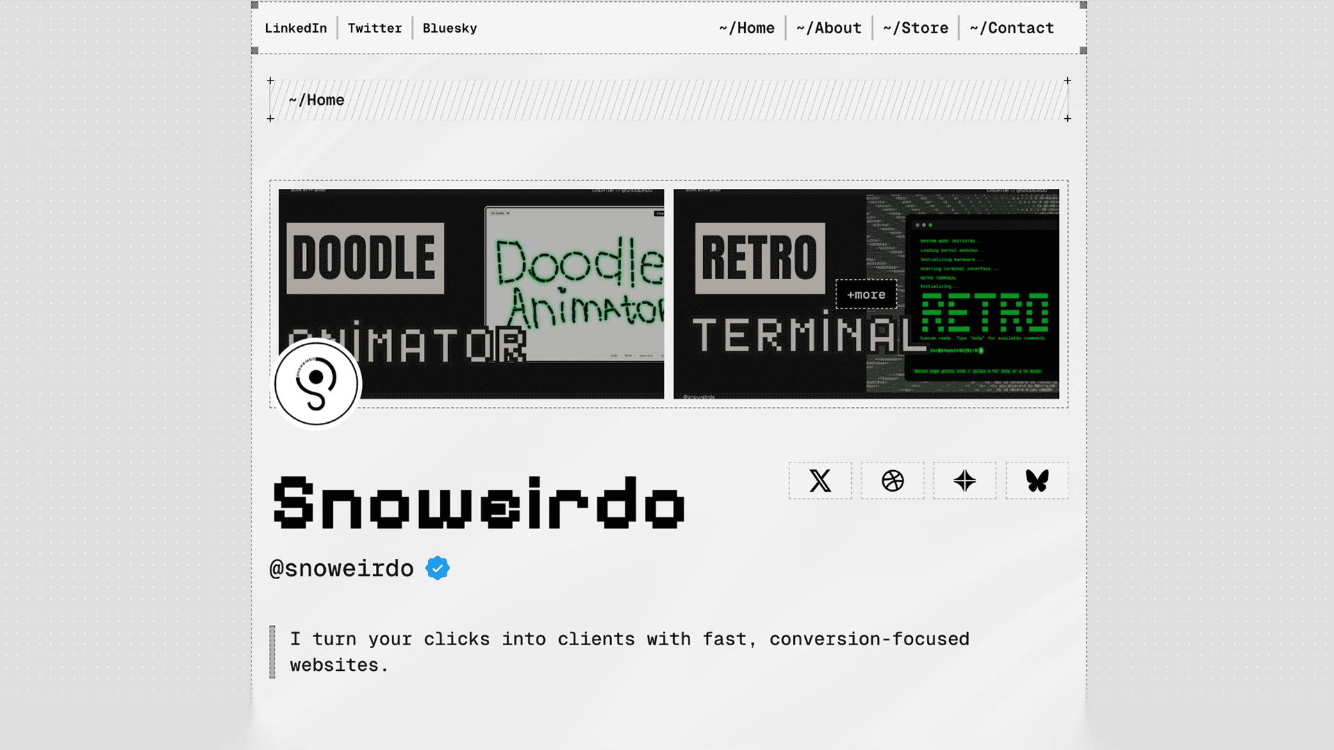 Pixelus Framer template