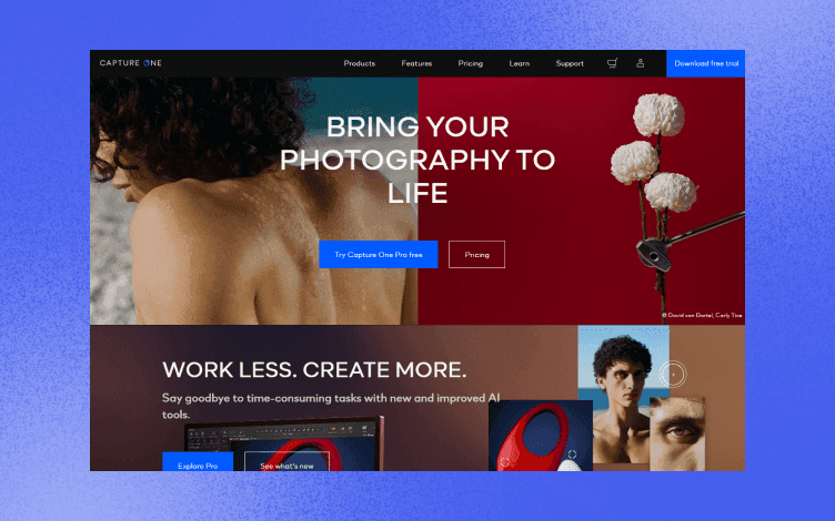 Capture One Pro landing page