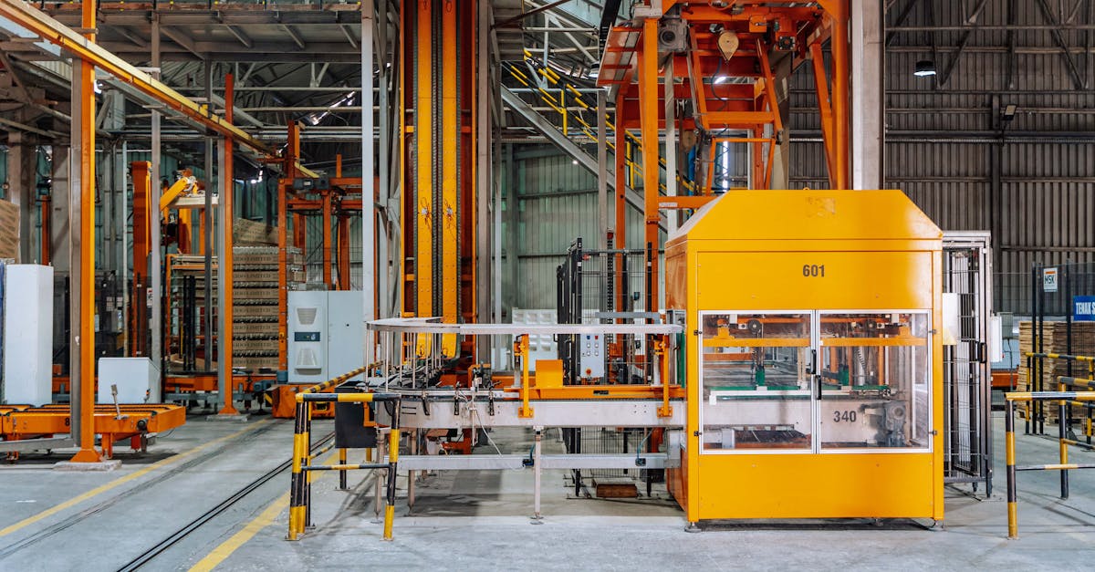 Detailed view of machinery in an operational glass factory in Dar es Salaam.