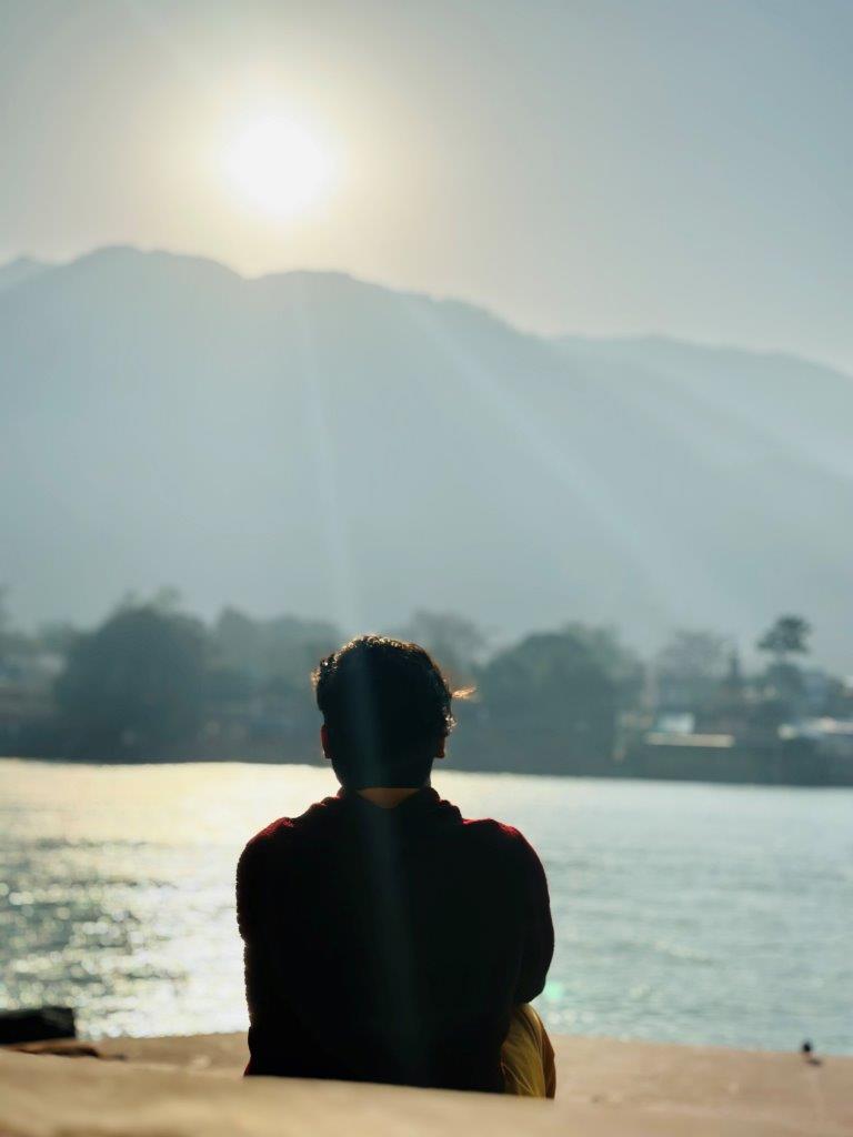 boy near ganga