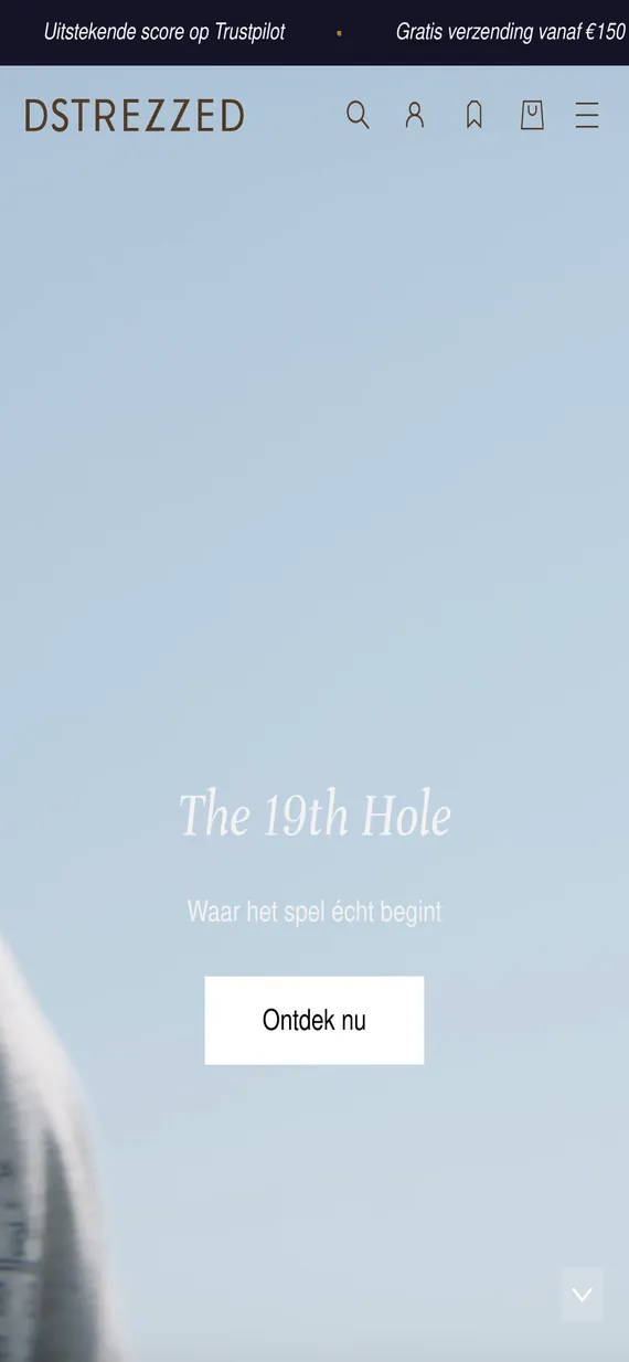 Dstrezzed homepage on mobile