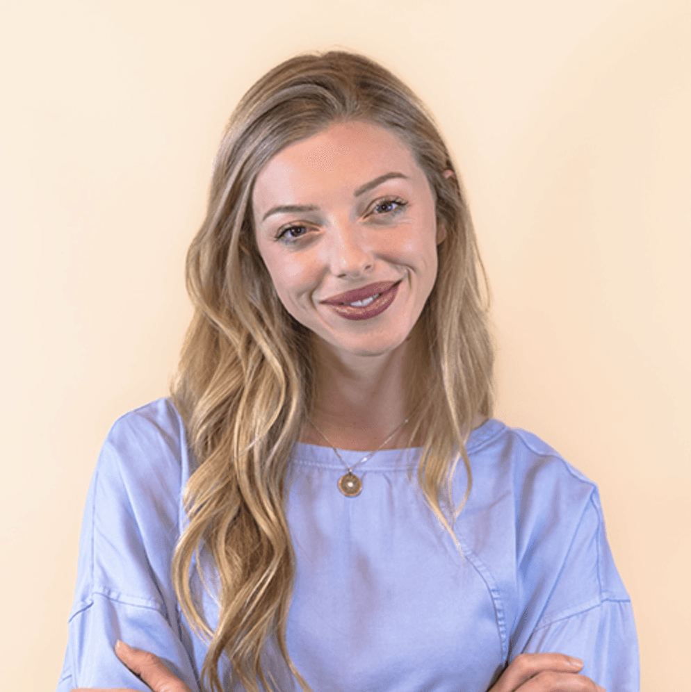 portrait of a woman with long blonde hair