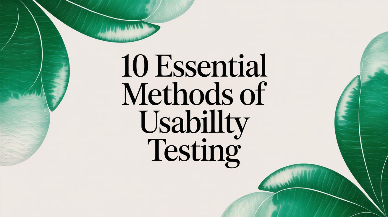 10 Essential Methods of Usability Testing