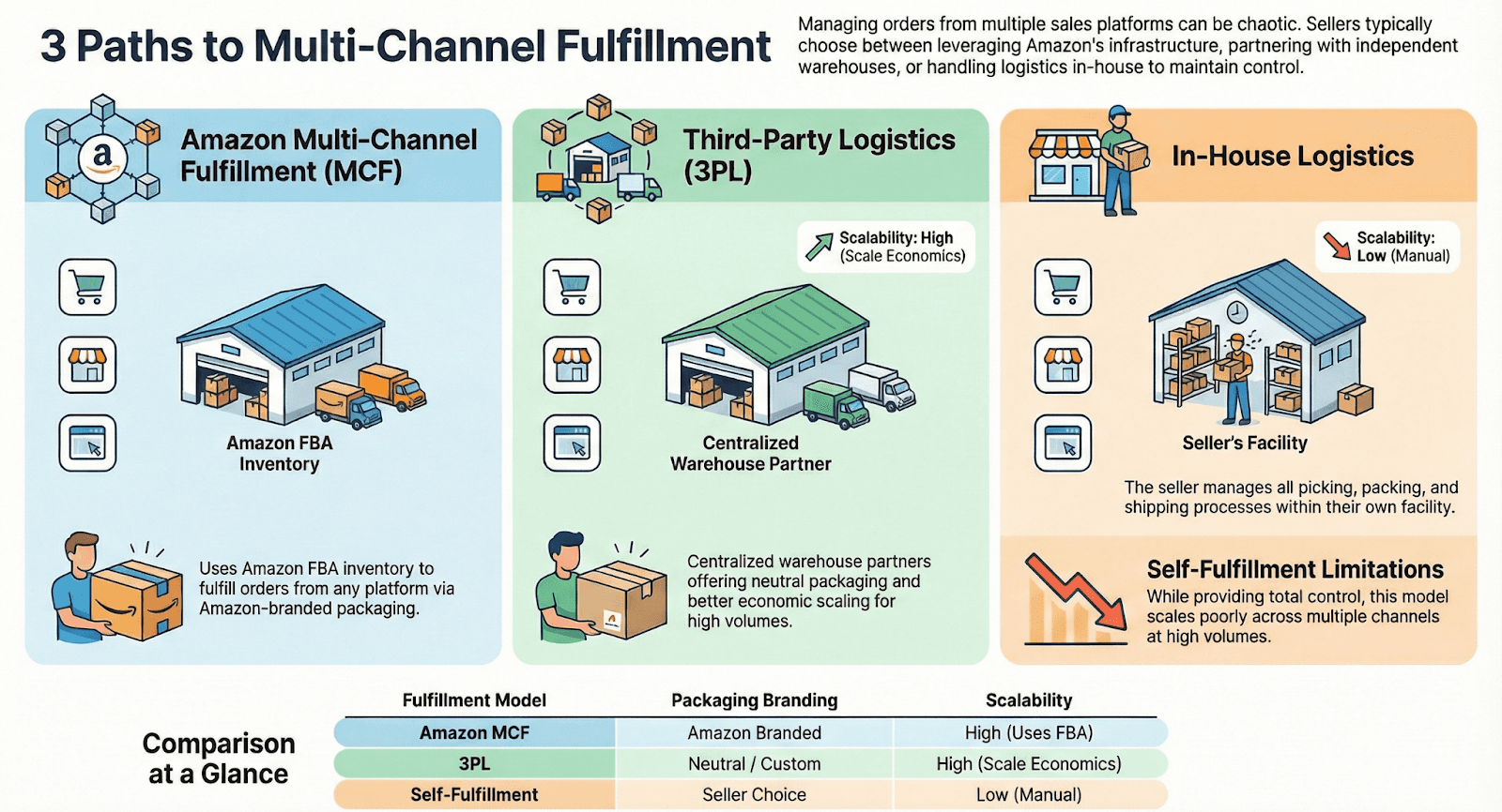 three main fulfillment approaches