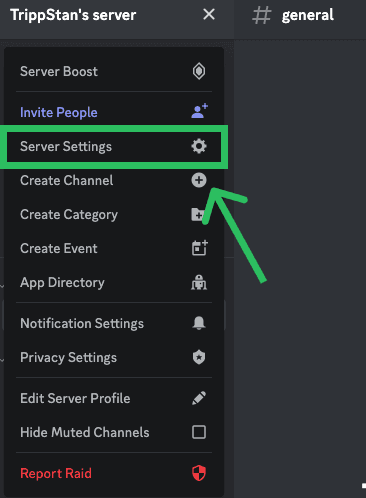 server settings