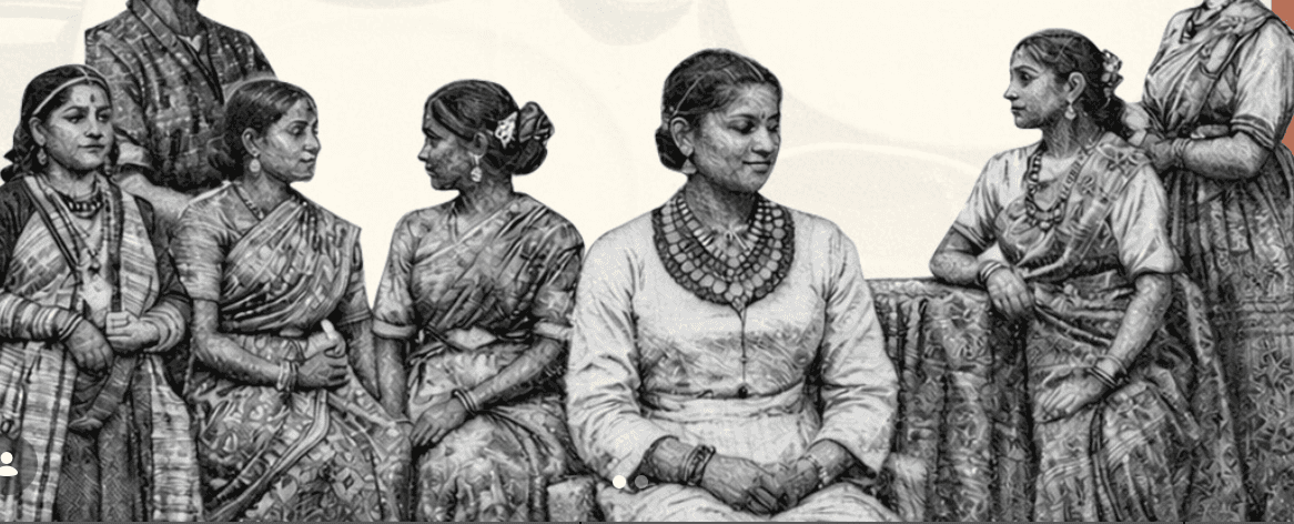 a group of women standing on top of a sandy beach