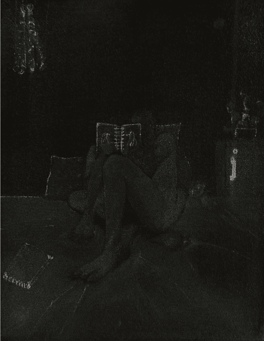 herd of sheep on road painting