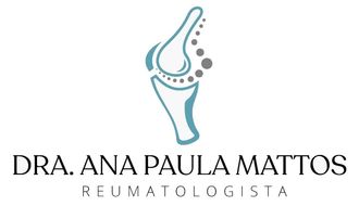 The logo for dr. ana paula mattos is a knee with a circle around it.