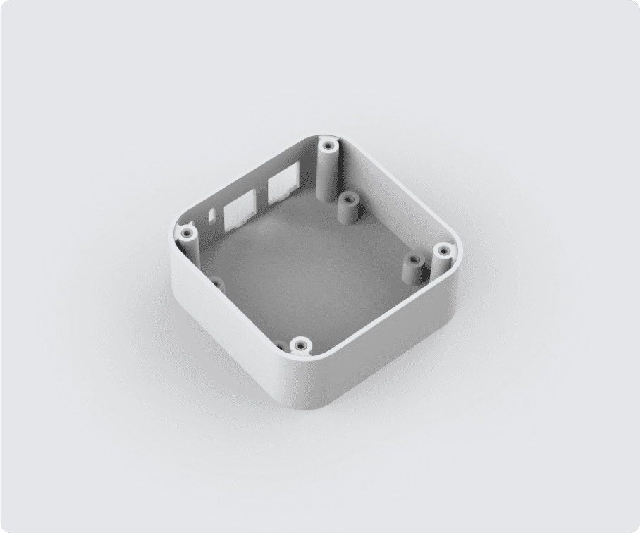 Enclosure design optimized for manufacturing.