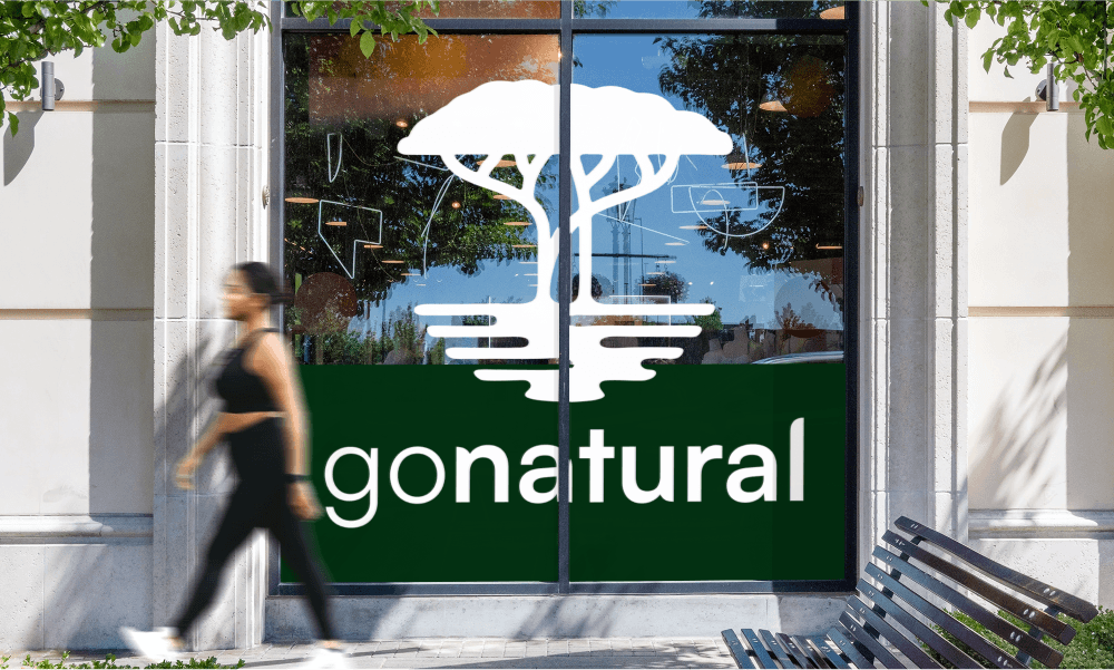 A shopfront with the logo on.