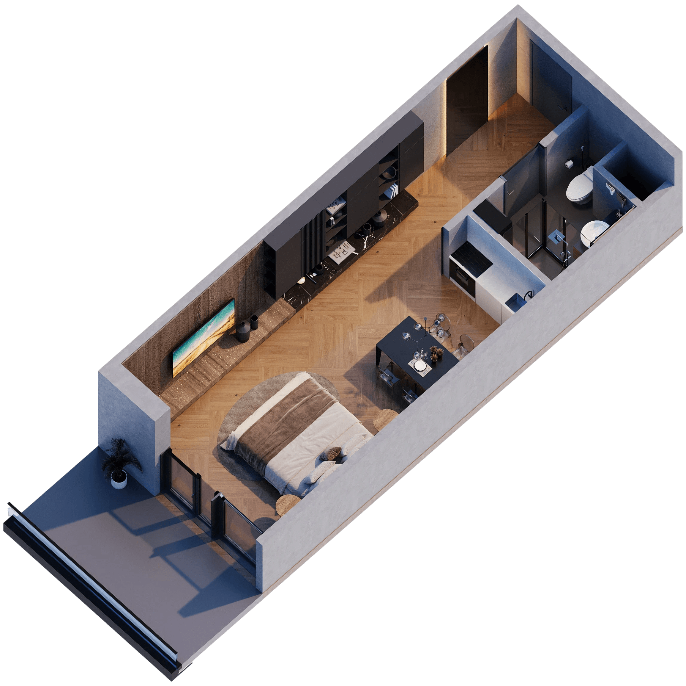1-Zimmer Wohnung / Studio