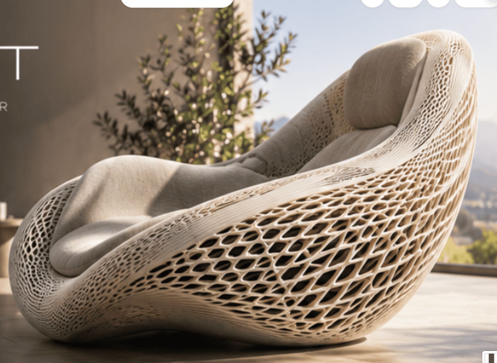DRIFT lounge chair concept — not a finalized production model