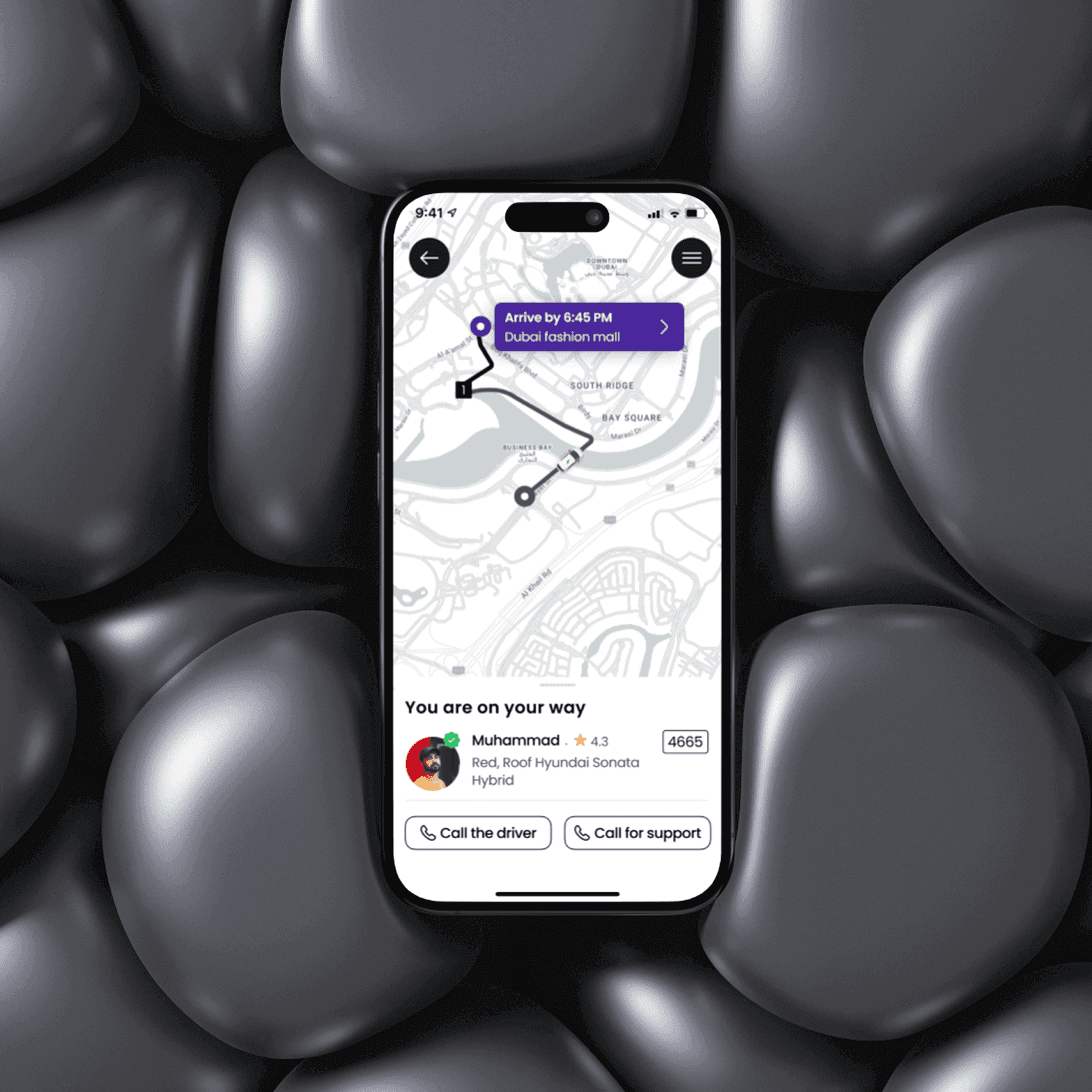 Driver starting his journey