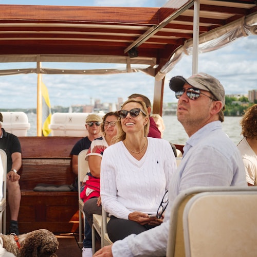 Classic Archipelago Wooden Boat by Sightseeing Ride from the inside