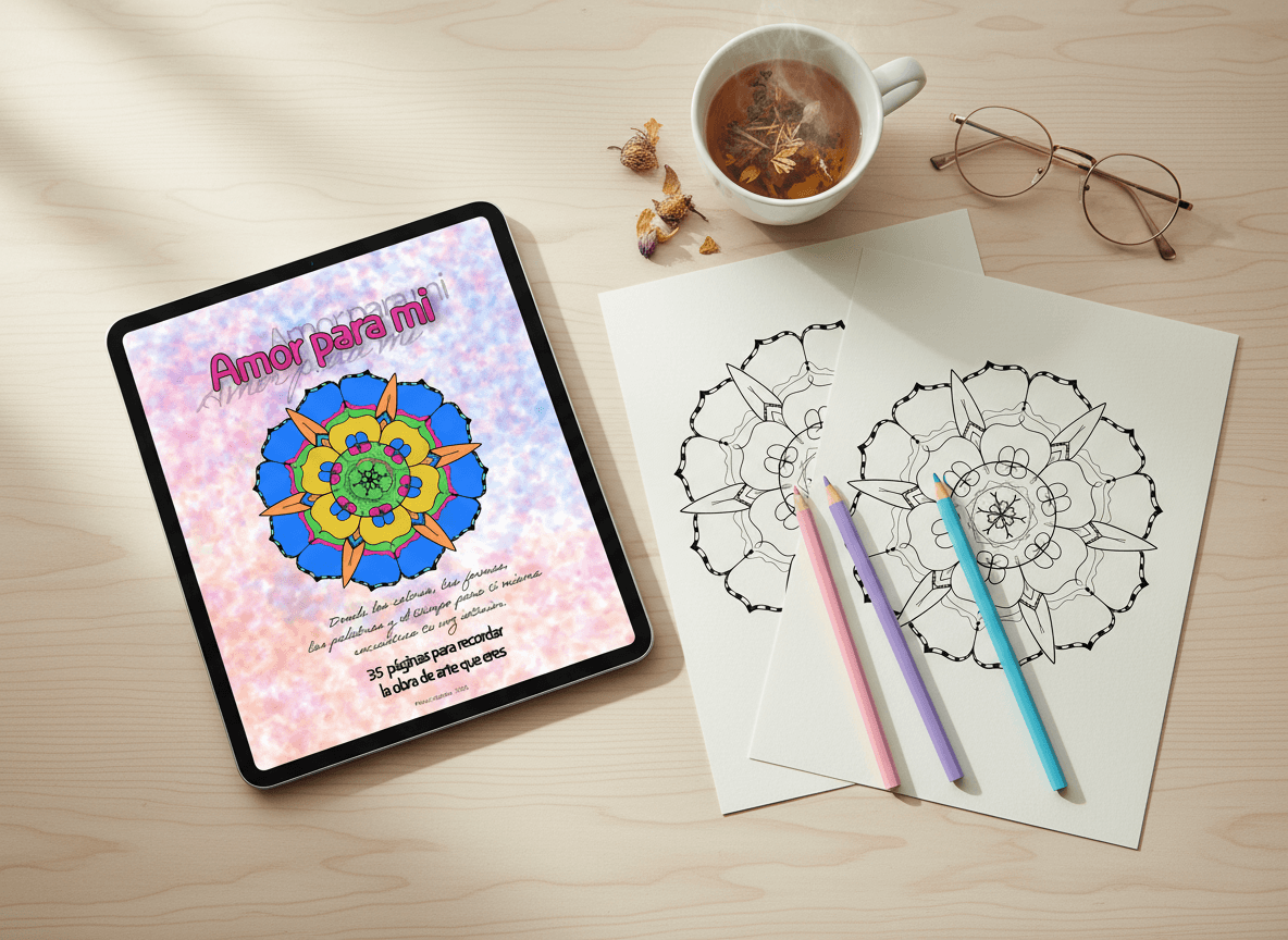 jornaling, pdf, relajacion coloreando y escribiendo.