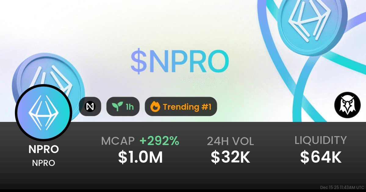 NPRO number one token on dexscreener