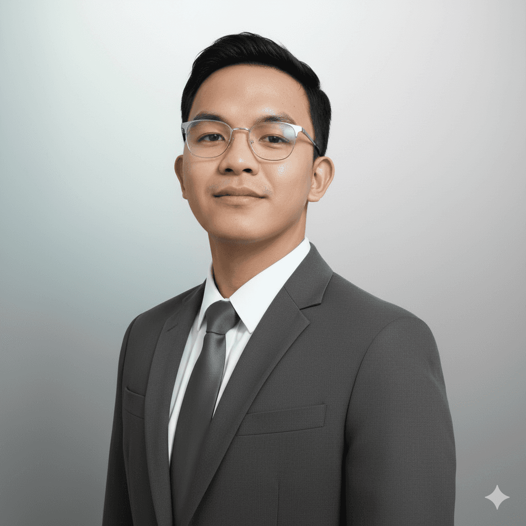 Portrait of portfolio creator – front view