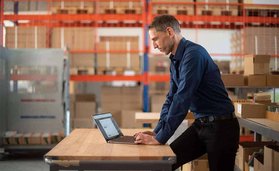 One-Stop-Shop Anmeldung am Laptop