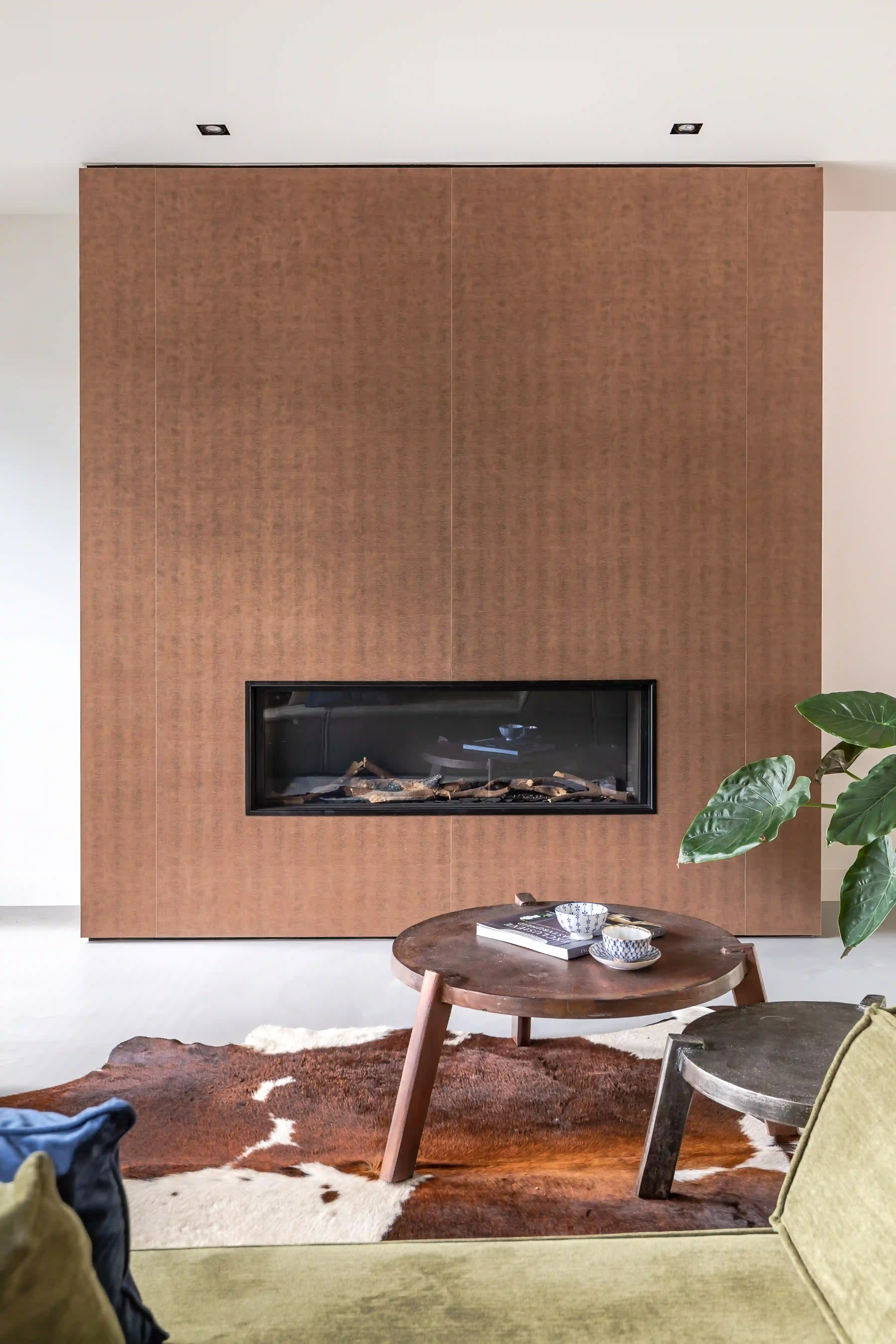 openhaart verwerkt in muur