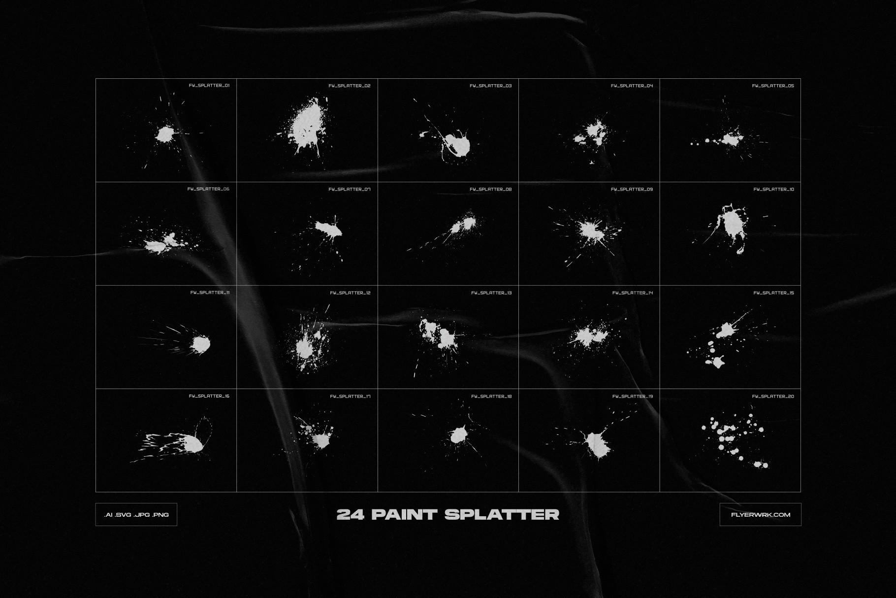 Y2K Abstract Acid paint splatter vector shapes collection preview