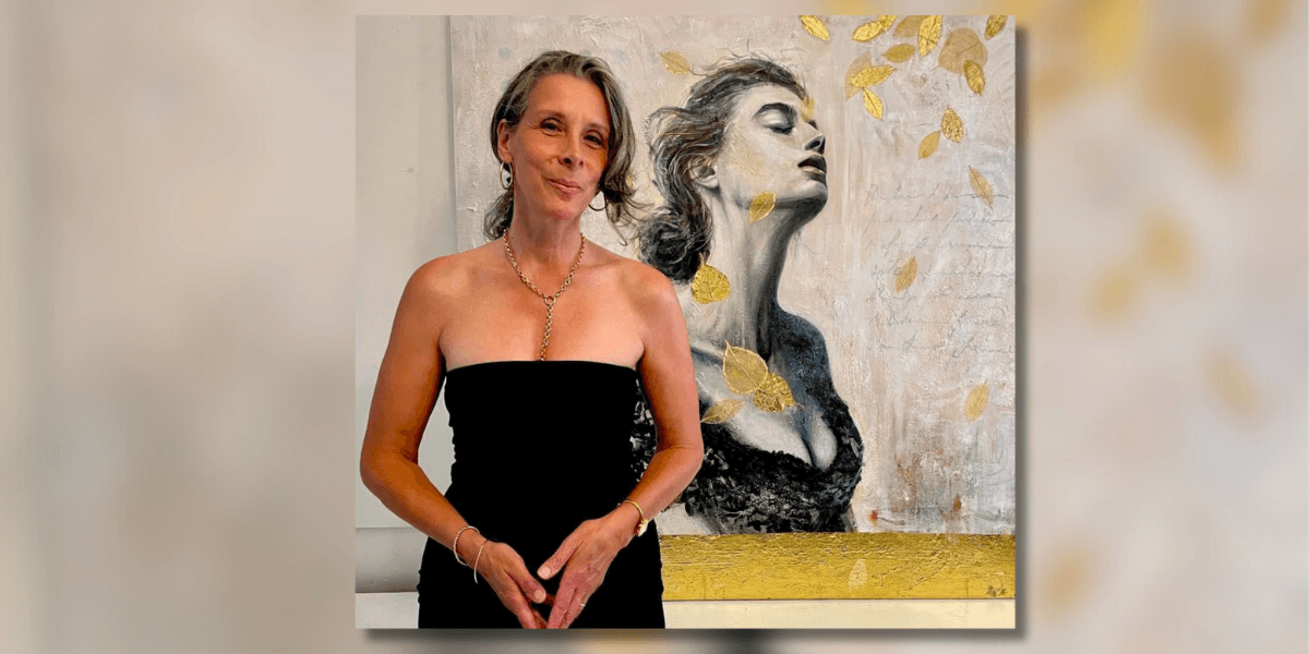"Shakaya Leone painting in studio, embodying resilience, transformation, and global artistic success, inspiring hope and beauty through her work.