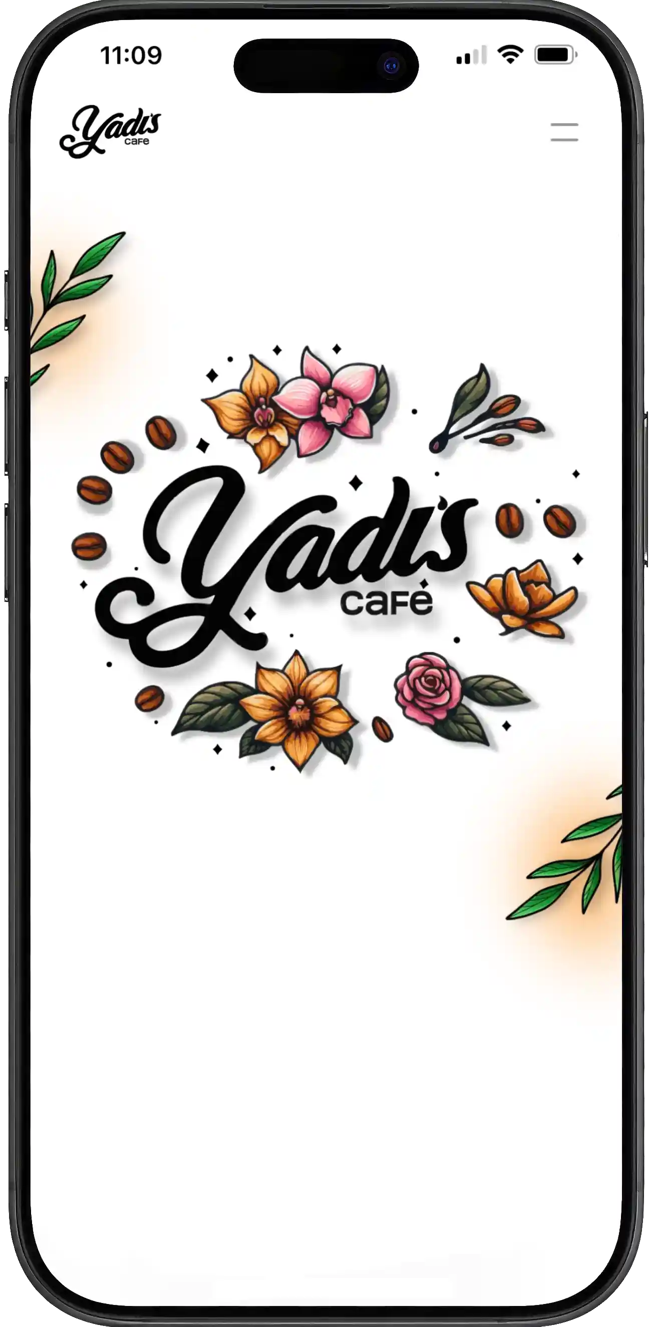 Mobile website design mockup for Yadi’s Cafe in Lewisburg KY – modern responsive layout by web designer serving Russellville and Bowling Green KY