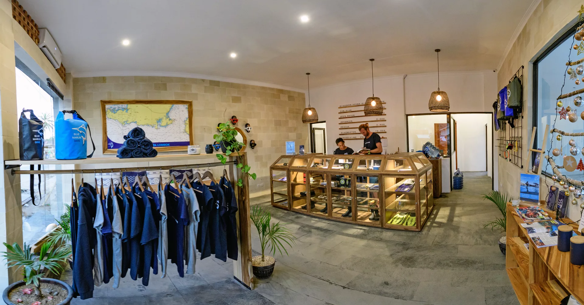 Inside the blue marlin lombok store