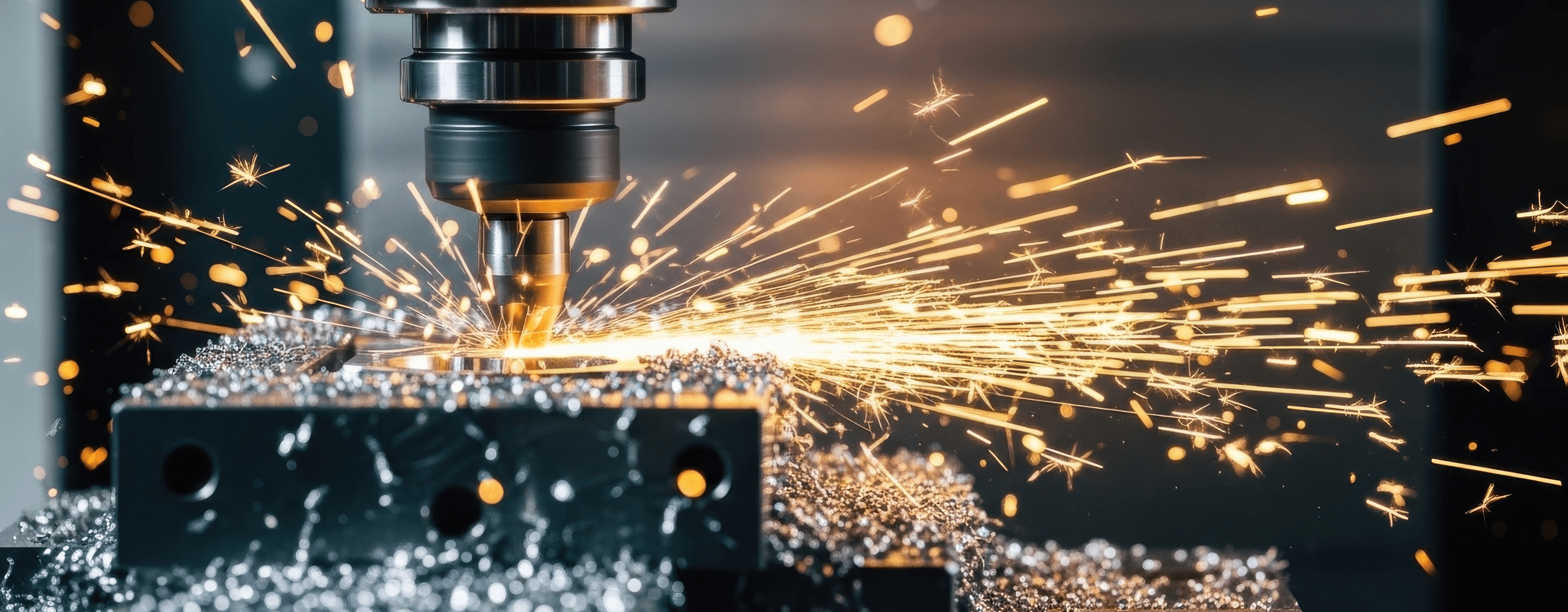 CNC-Fräsmaschine fertigt Präzisionsteile für hochwertige Objekteinrichtungen in moderner Produktionsanlage