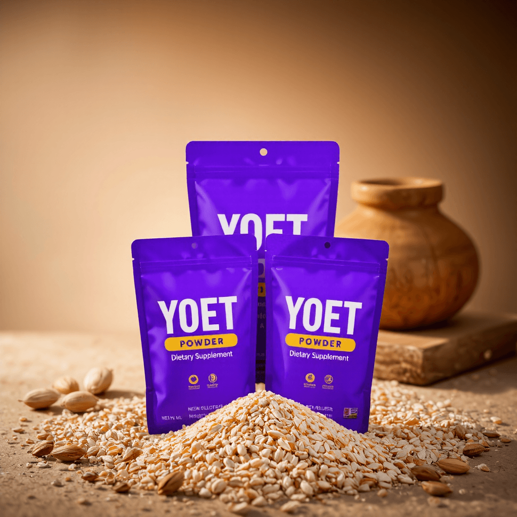 product photography of packets of dietary supplement powder