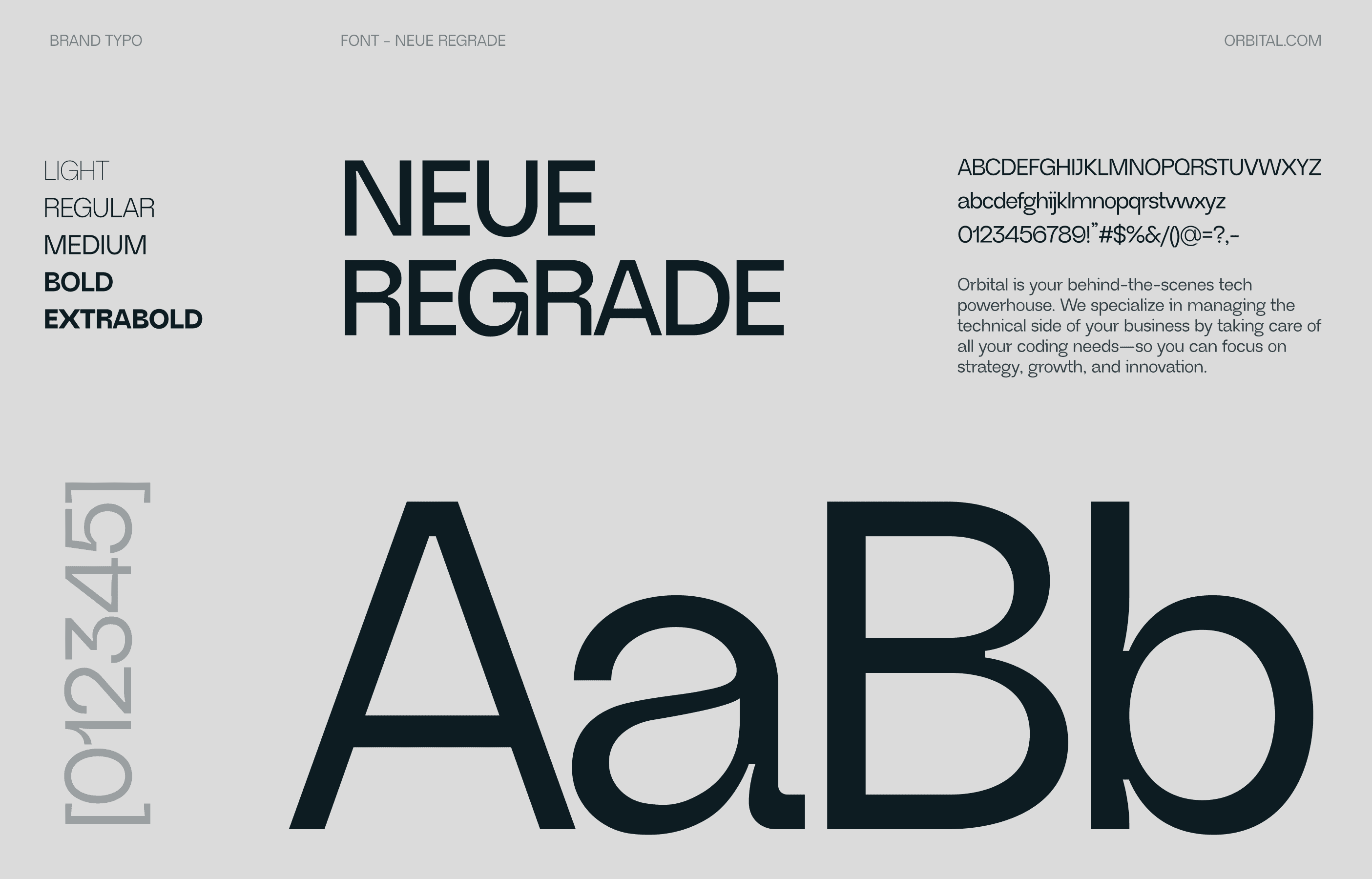 Orbital brand typography