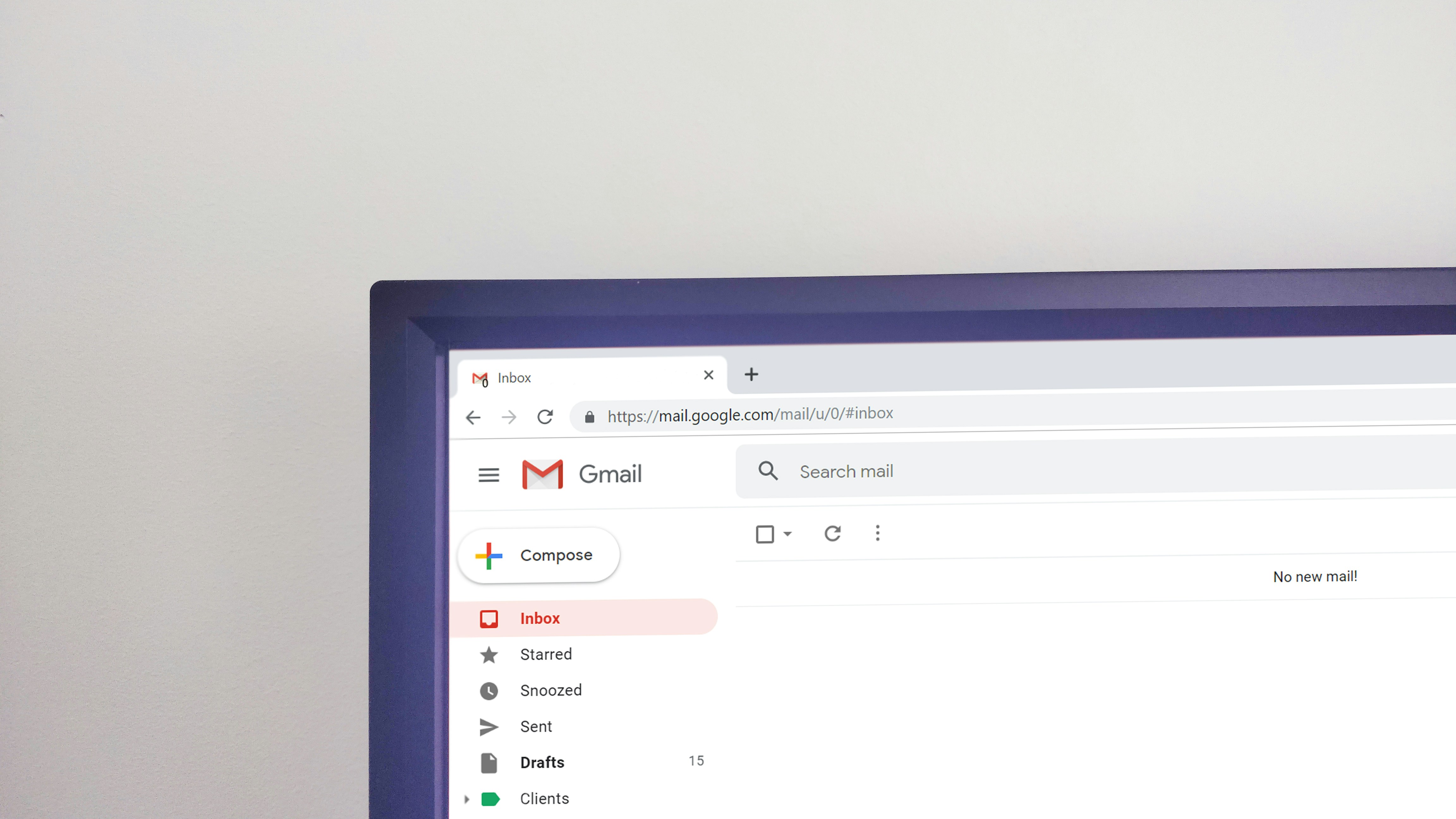 Gmail dashboard is opened on computer after the person searched How To Auto Delete Emails In Gmail