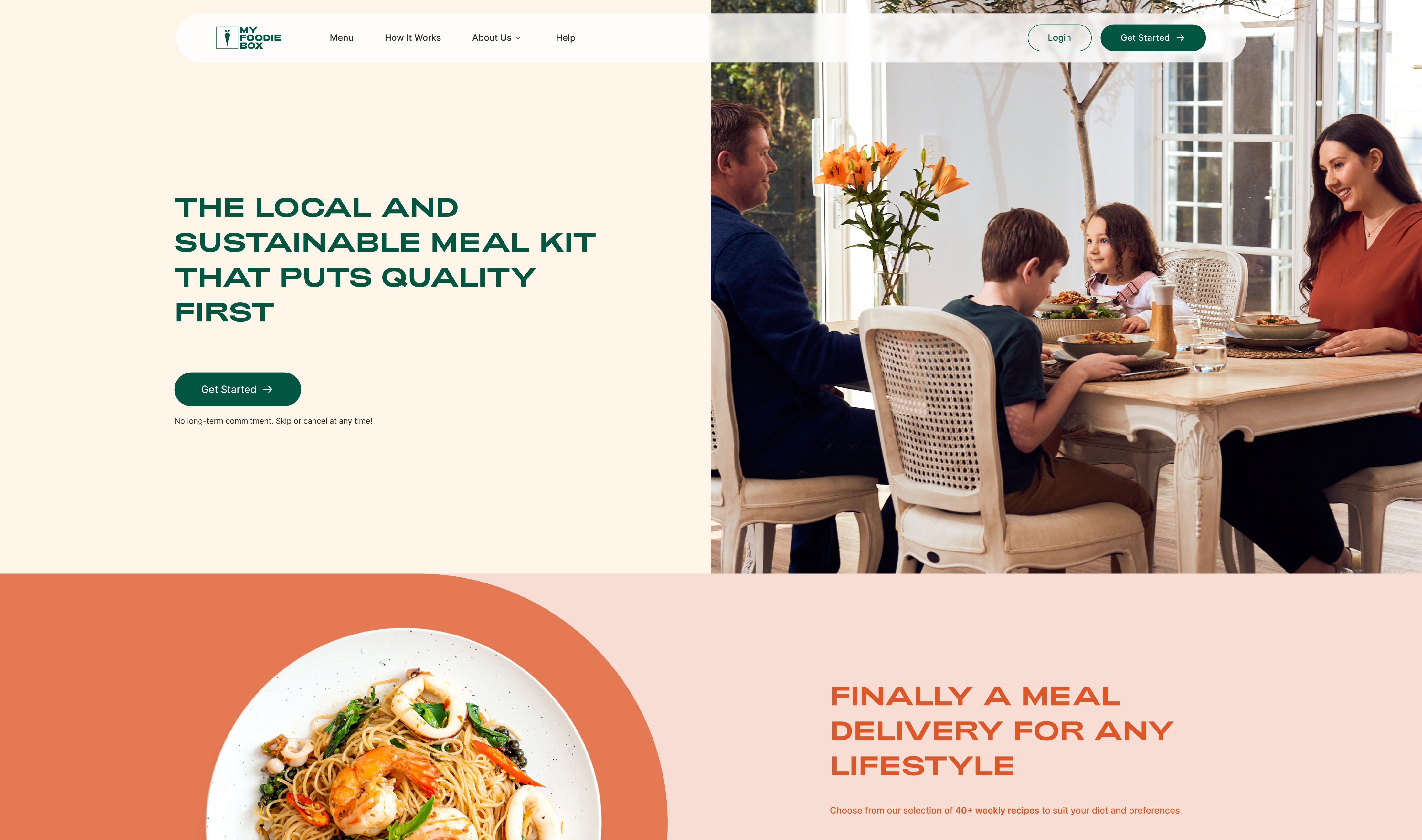 Homepage Design | My Foodie Box - Redesigning meal kits for effortless, inspired cooking experiences