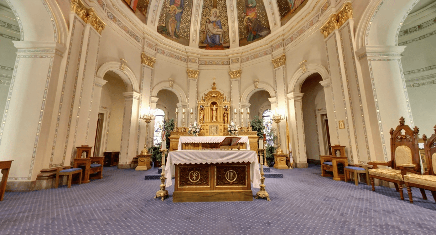 A beautiful church ceiling