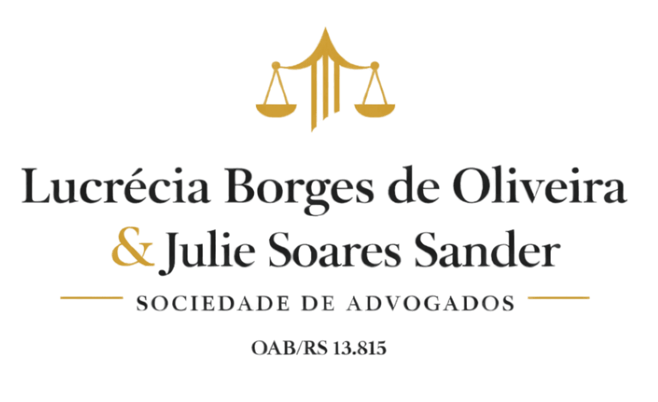 Logo Lucrécia & Julie Advocacia — Lucrécia Borges de Oliveira e Julie Soares Sander, Sociedade de Advogados, OAB/RS 13.815