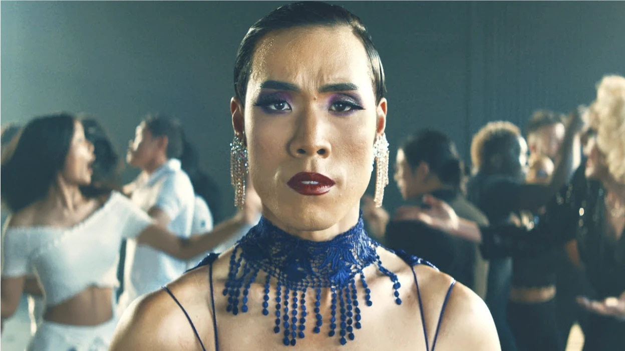 A scene from Eugene Lee Yang’s video “I’m Gay"