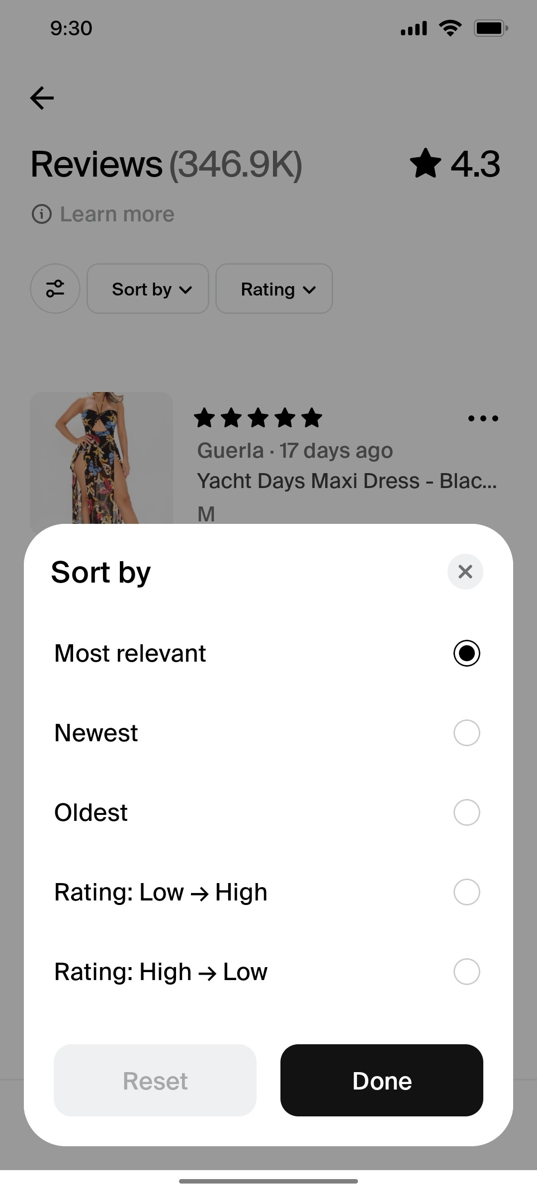 Shop App Done Screen