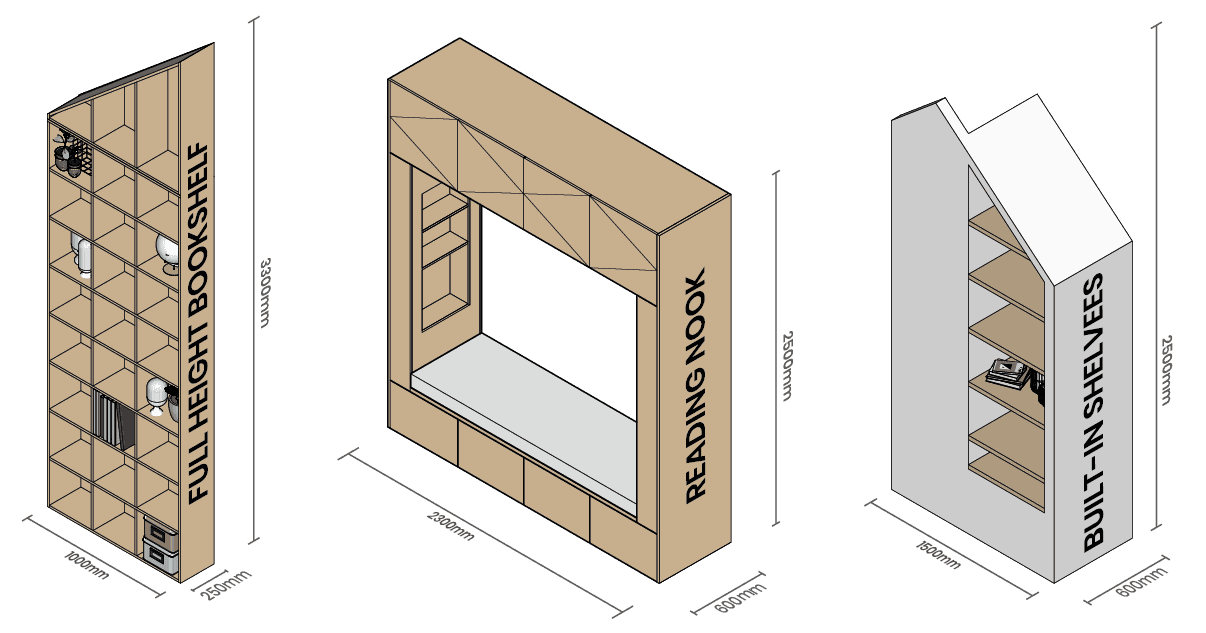 Tiny House Bookshelves & Display Shelving