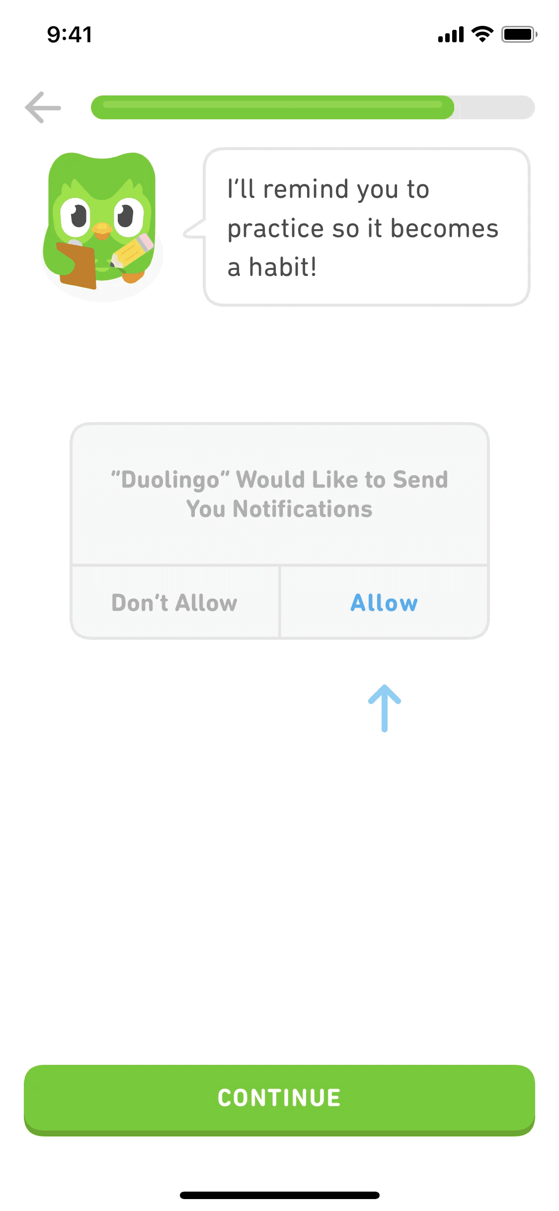 permission priming example